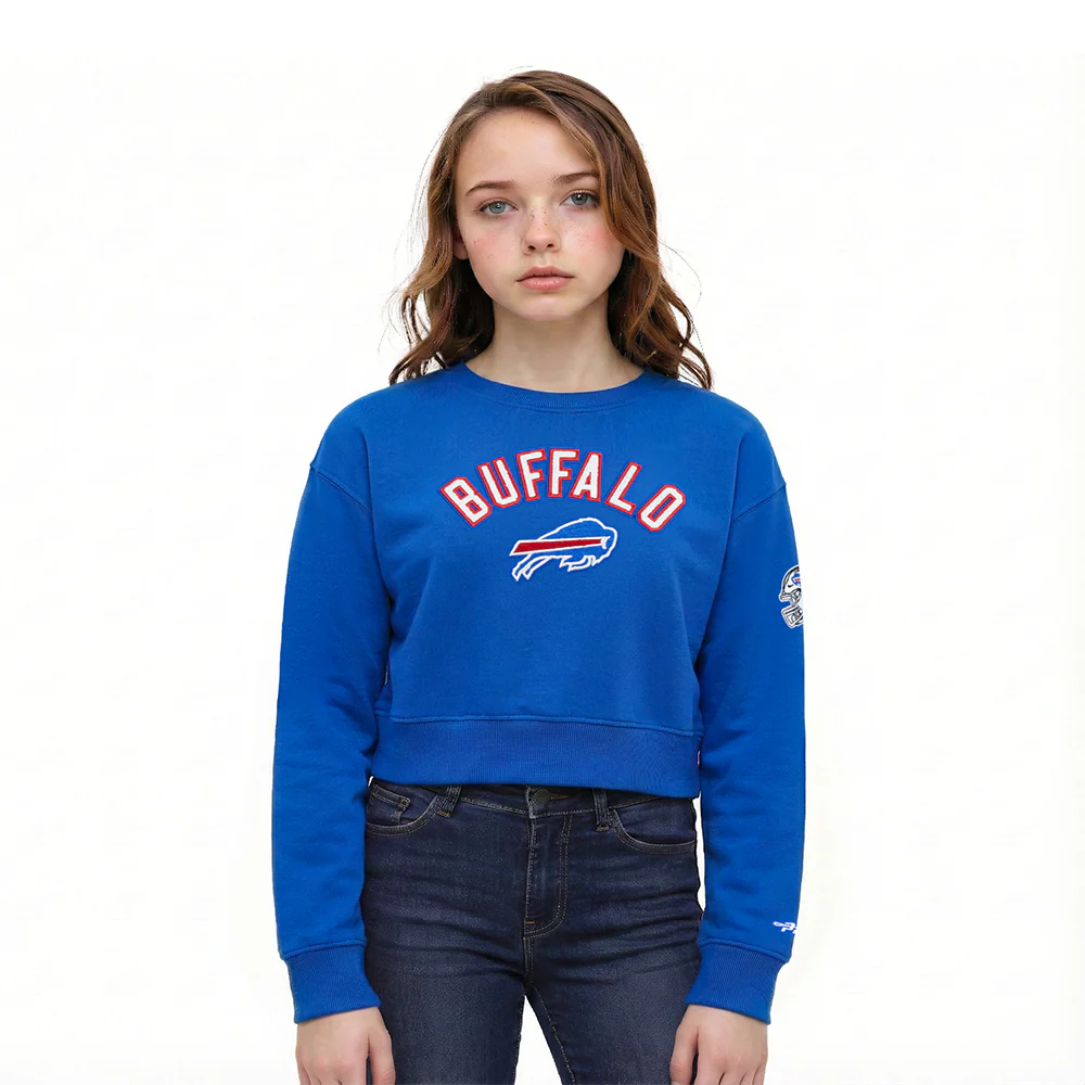 NFL BUFFALO BILLS CLASSIC LITTLE GIRL'S FLC CREWNECK (ROYAL BLUE)