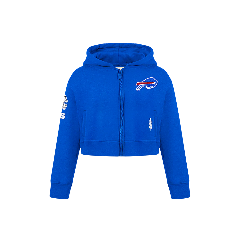 NFL BUFFALO BILLS CLASSIC LITTLE GIRLS FLEECE FULL ZIP HOODIE (ROYAL BLUE)