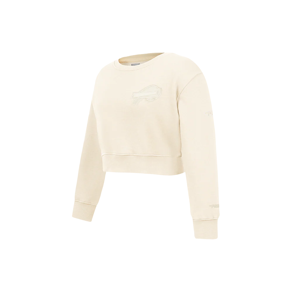NFL BUFFALO BILLS NEUTRAL LITTLE GIRLS  FLEECE CREWNECK (EGGSHELL) - Image 3