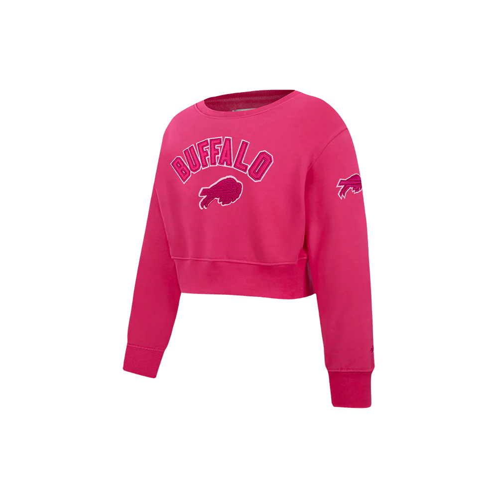 NFL BUFFALO BILLS TRIPLE PINK LITTLE GIRLS FLEECE CREWNECK (BEETROOT PURPLE) - Image 4