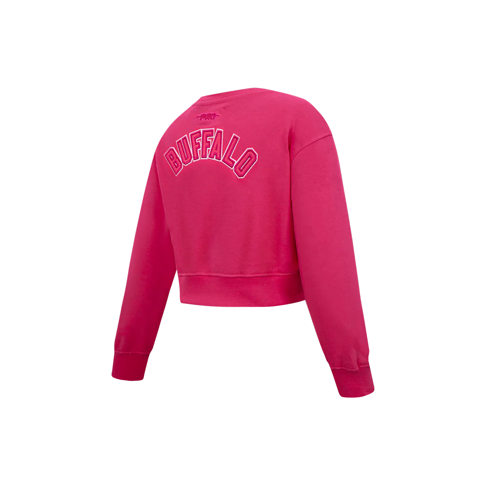 NFL BUFFALO BILLS TRIPLE PINK LITTLE GIRLS FLEECE CREWNECK (BEETROOT PURPLE) - Image 6