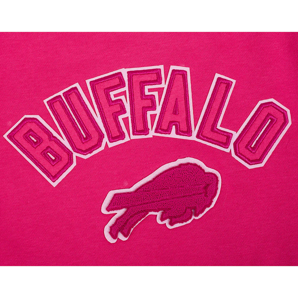 NFL BUFFALO BILLS TRIPLE PINK LITTLE GIRLS FLEECE CREWNECK (BEETROOT PURPLE) - Image 9