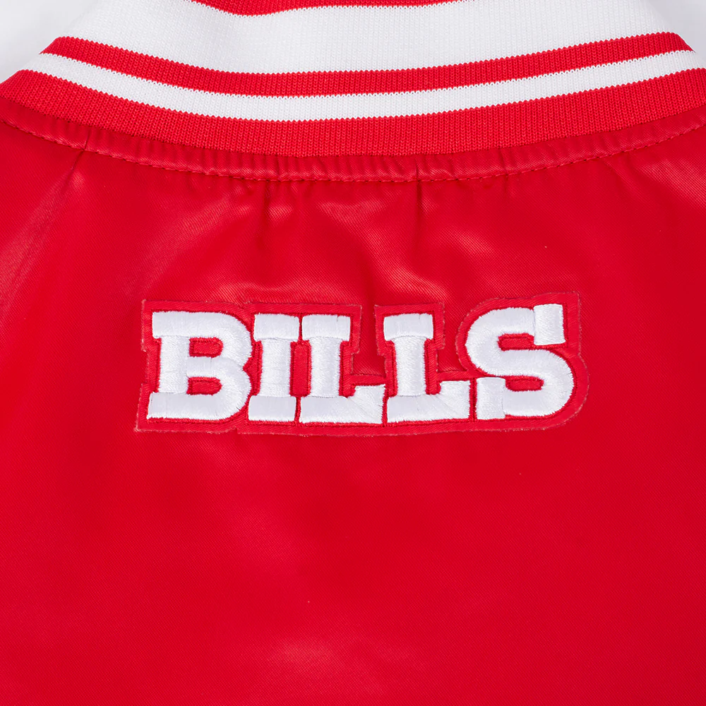 NFL BUFFALO BILLS SCRIPT TAIL WOMEN'S RIB SATIN JACKET (RED) - Image 7