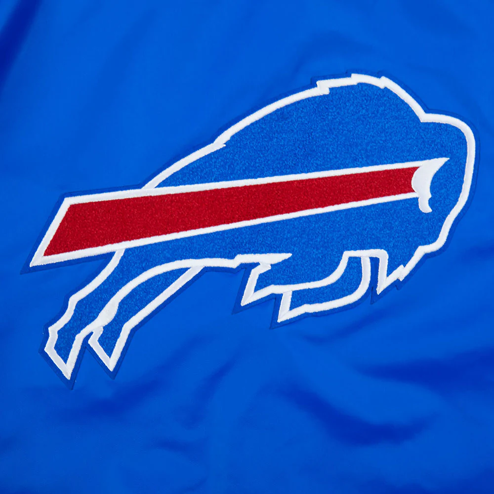 NFL BUFFALO BILLS MASHUP WOMEN'S RIB SATIN JACKET (ROYAL BLUE/RED) - Image 9