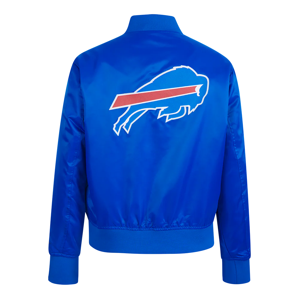 NFL BUFFALO BILLS CLASSIC WOMEN'S SATIN JACKET (ROYAL BLUE) - Image 3