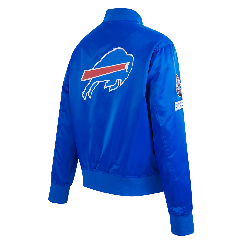 NFL BUFFALO BILLS CLASSIC WOMEN'S SATIN JACKET (ROYAL BLUE) - Image 4