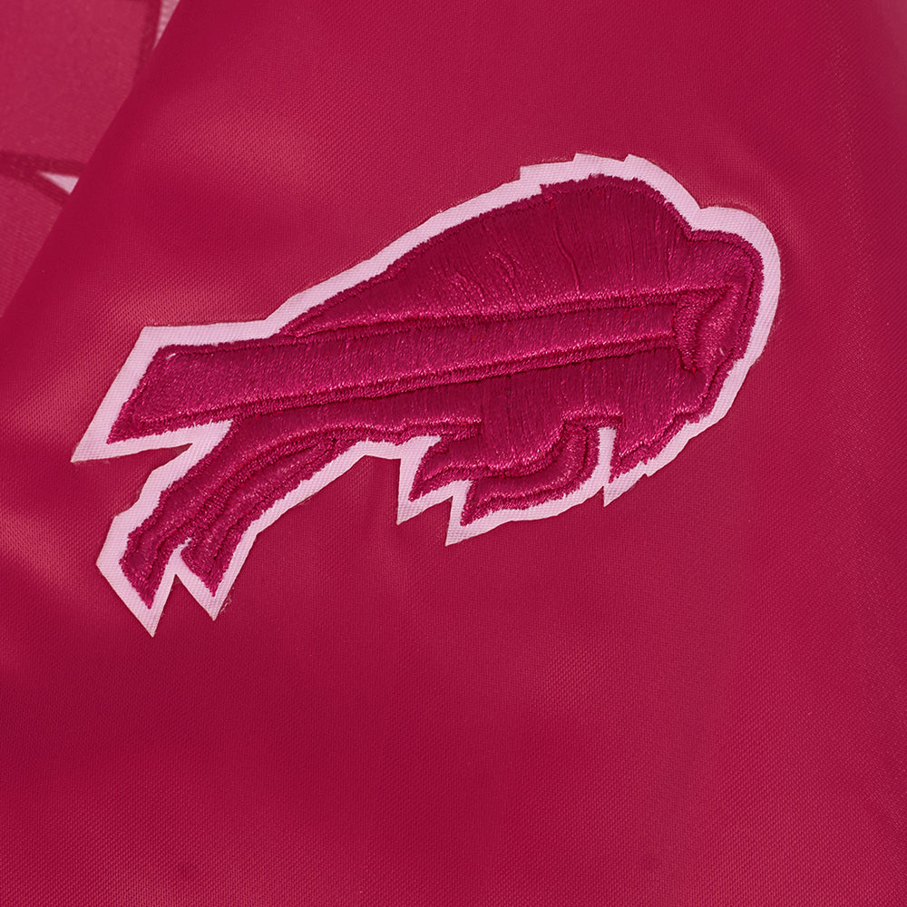 NFL BUFFALO BILLS TRIPLE PINK WOMEN'S SATIN JACKET (BEETROOT PURPLE) - Image 6