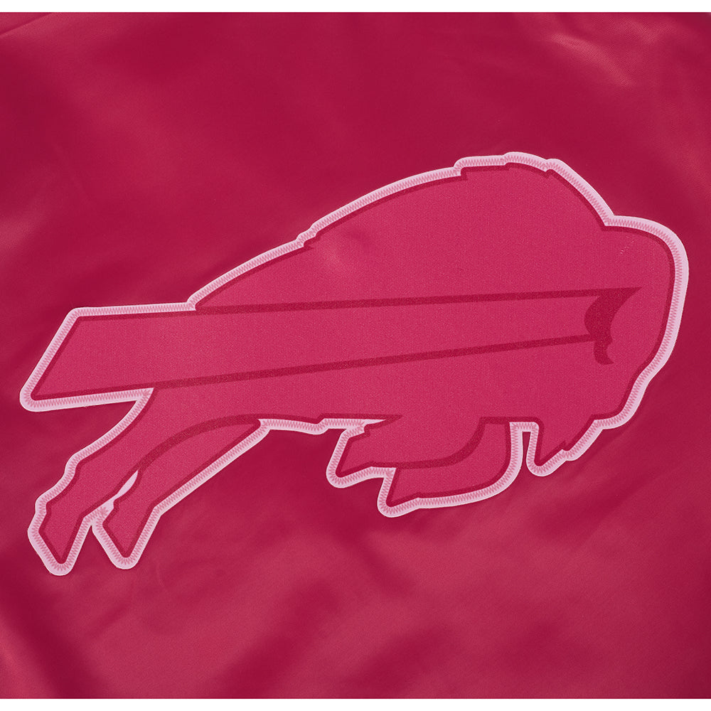NFL BUFFALO BILLS TRIPLE PINK WOMEN'S SATIN JACKET (BEETROOT PURPLE) - Image 7