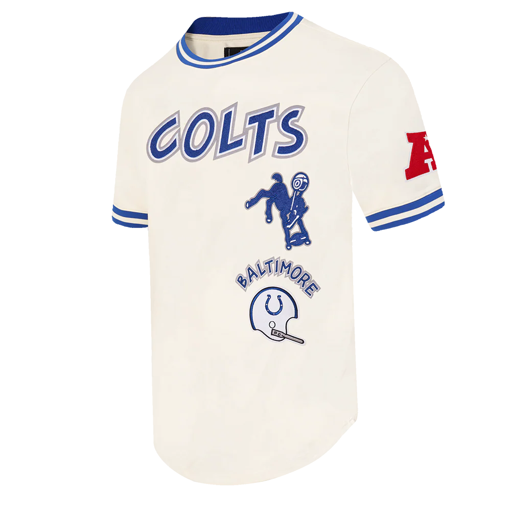 NFL BALTIMORE COLTS RETRO CLASSIC MEN'S TEE (EGGSHELL/ ROYAL BLUE) - Image 3