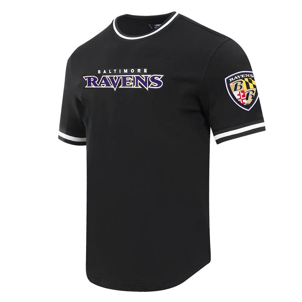 NFL BALTIMORE RAVENS CLASSIC CHENILLE MEN'S S/S TEE (BLACK) - Image 3
