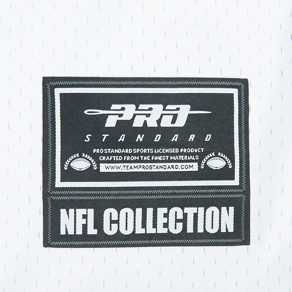 NFL BALTIMORE RAVENS LAMAR JACKSON #8 CLASSIC MESH PNN MEN'S MESH BUTTON DOWN SHIRT (WHITE/PURPLE) - Image 7
