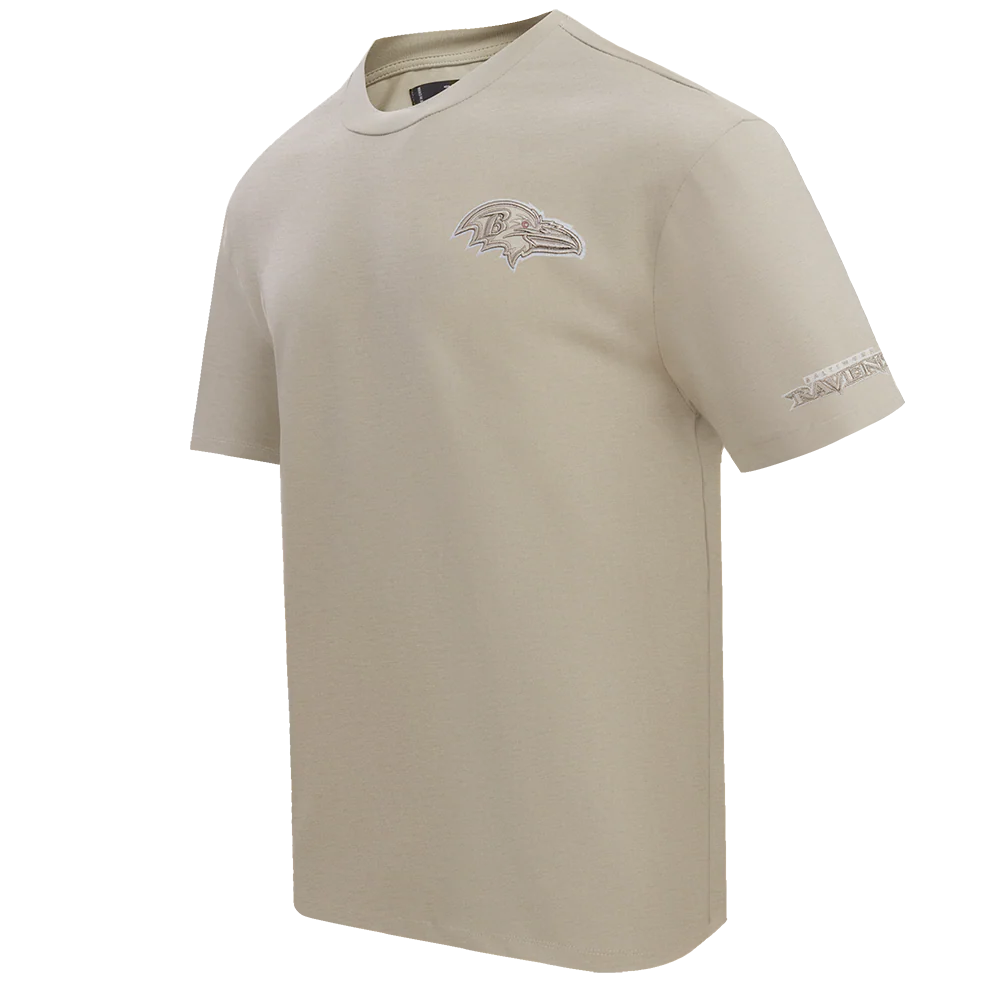 NFL BALTIMORE RAVENS NEUTRAL MEN'S DROP SHOULDER TEE (TAUPE) - Image 2