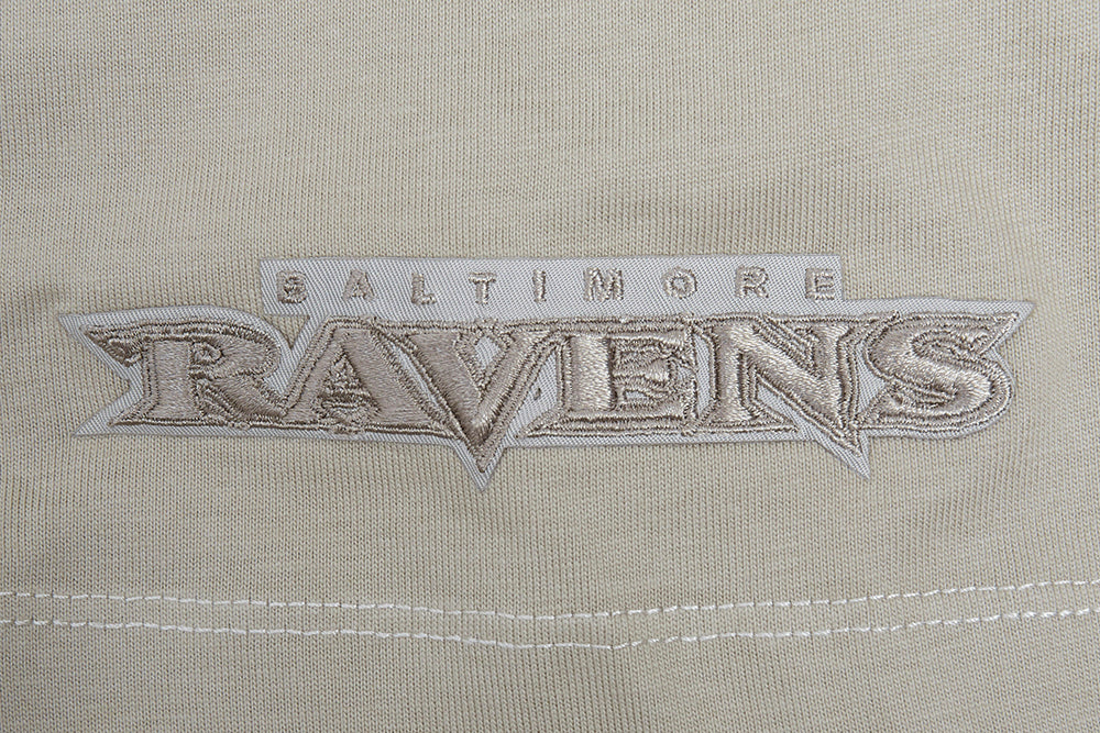 NFL BALTIMORE RAVENS NEUTRAL MEN'S DROP SHOULDER TEE (TAUPE) - Image 6