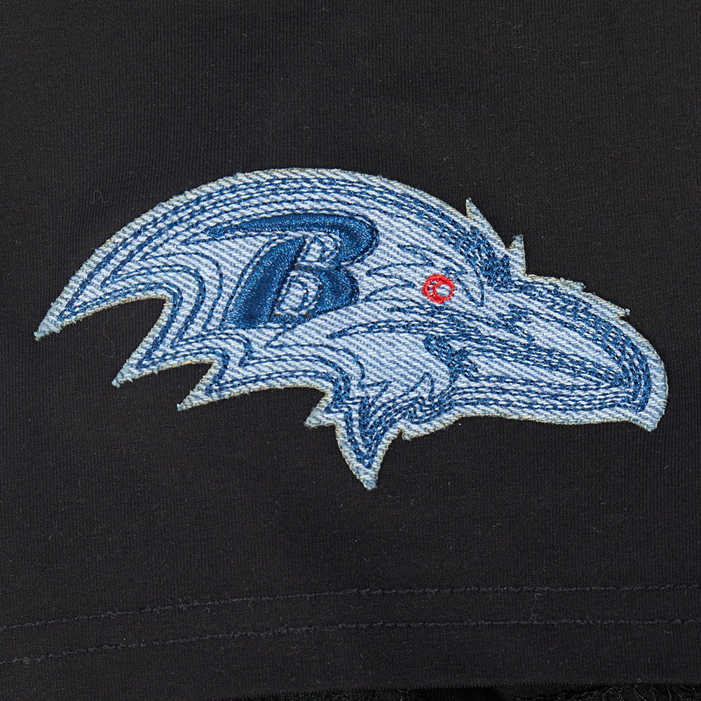 NFL BALTIMORE RAVENS VARSITY BLUES MEN'S TEE (BLACK) - Image 6