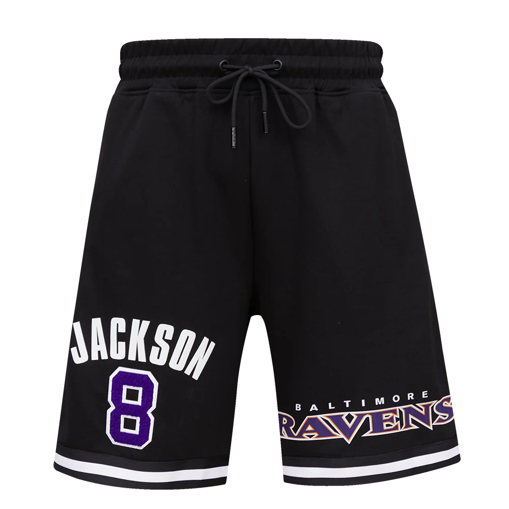 NFL BALTIMORE RAVENS LAMAR JACKSON #8 MEN'S SHORT (BLACK) - Image 2
