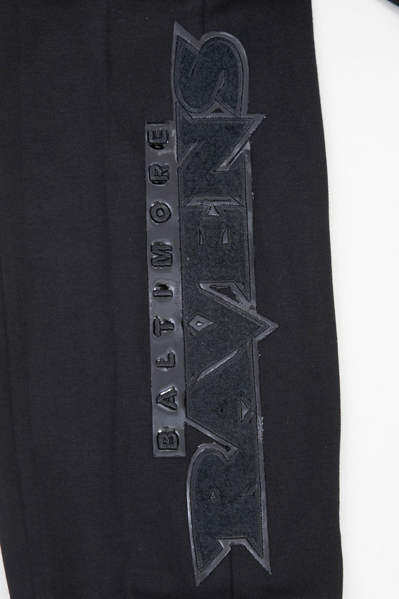 NFL BALTIMORE RAVENS TRIPLE BLACK LOGO MEN'S JOGGER (TRIPLE BLACK) - Image 8