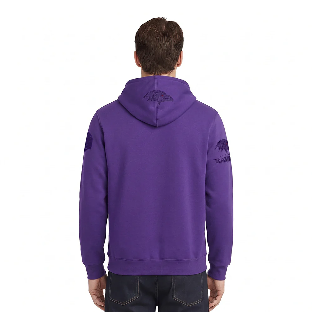 NFL BALTIMORE RAVENS TRIPLE TONAL DK PO HOODIE (PURPLE) - Image 2