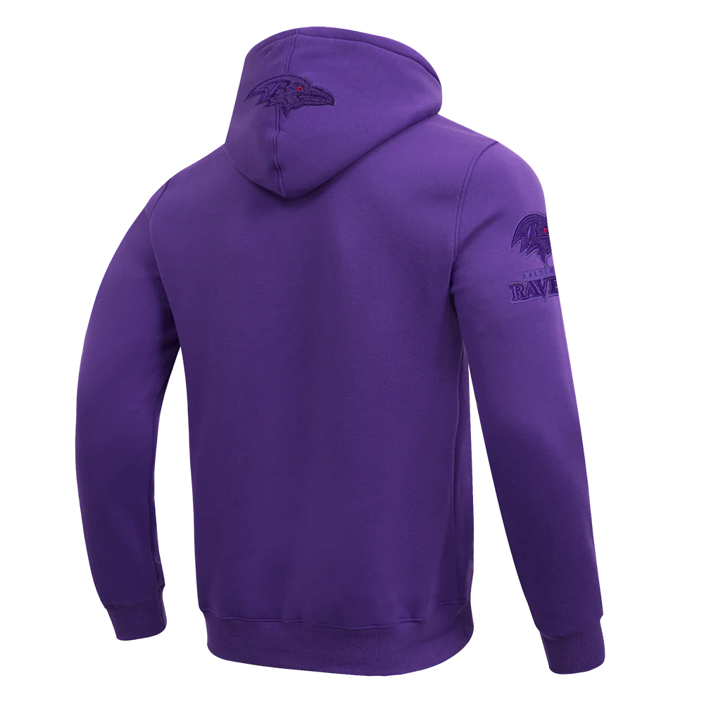 NFL BALTIMORE RAVENS TRIPLE TONAL DK PO HOODIE (PURPLE) - Image 4