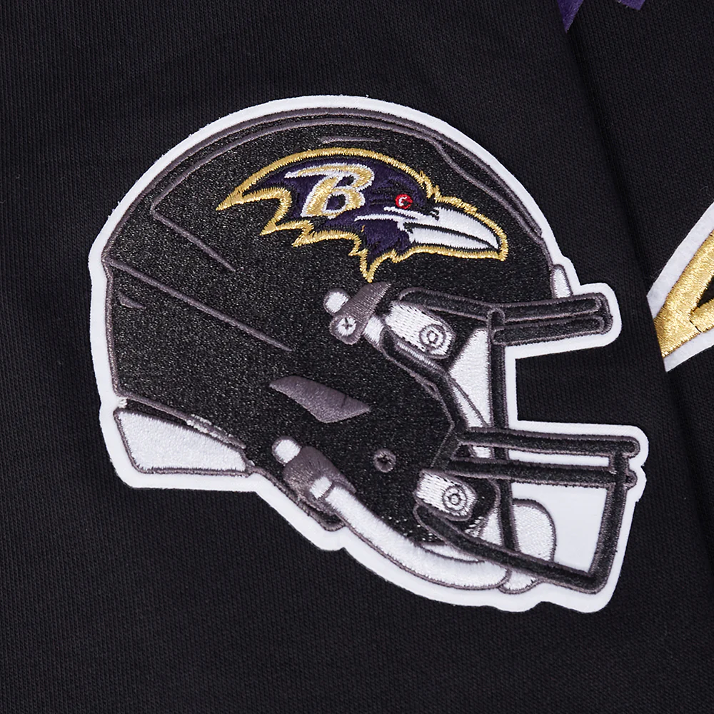 NFL BALTIMORE RAVENS OLD ENGLISH MEN'S CREWNECK (BLACK) - Image 7