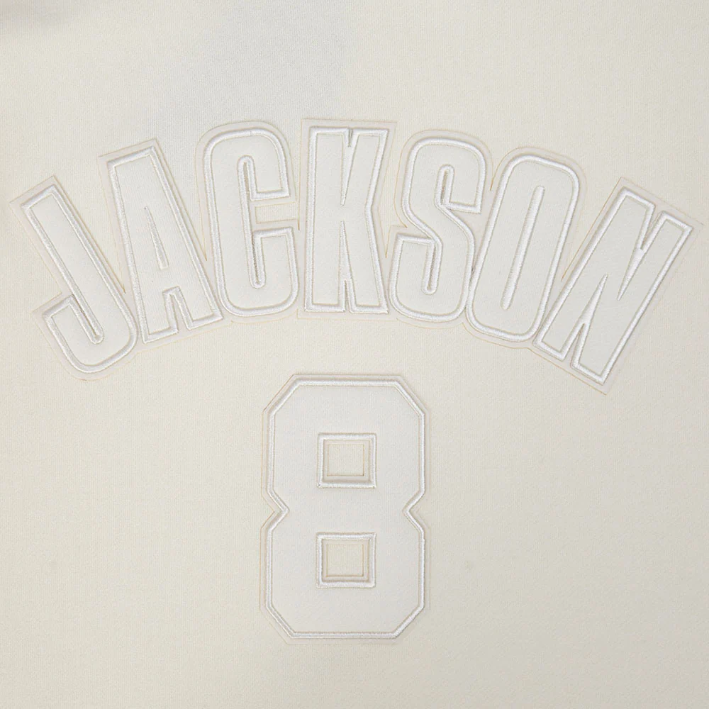 NFL BALTIMORE RAVENS LAMAR JACKSON #8 NEUTRAL MEN'S DROP SHOULDER FL (EGGSHELL) - Image 3