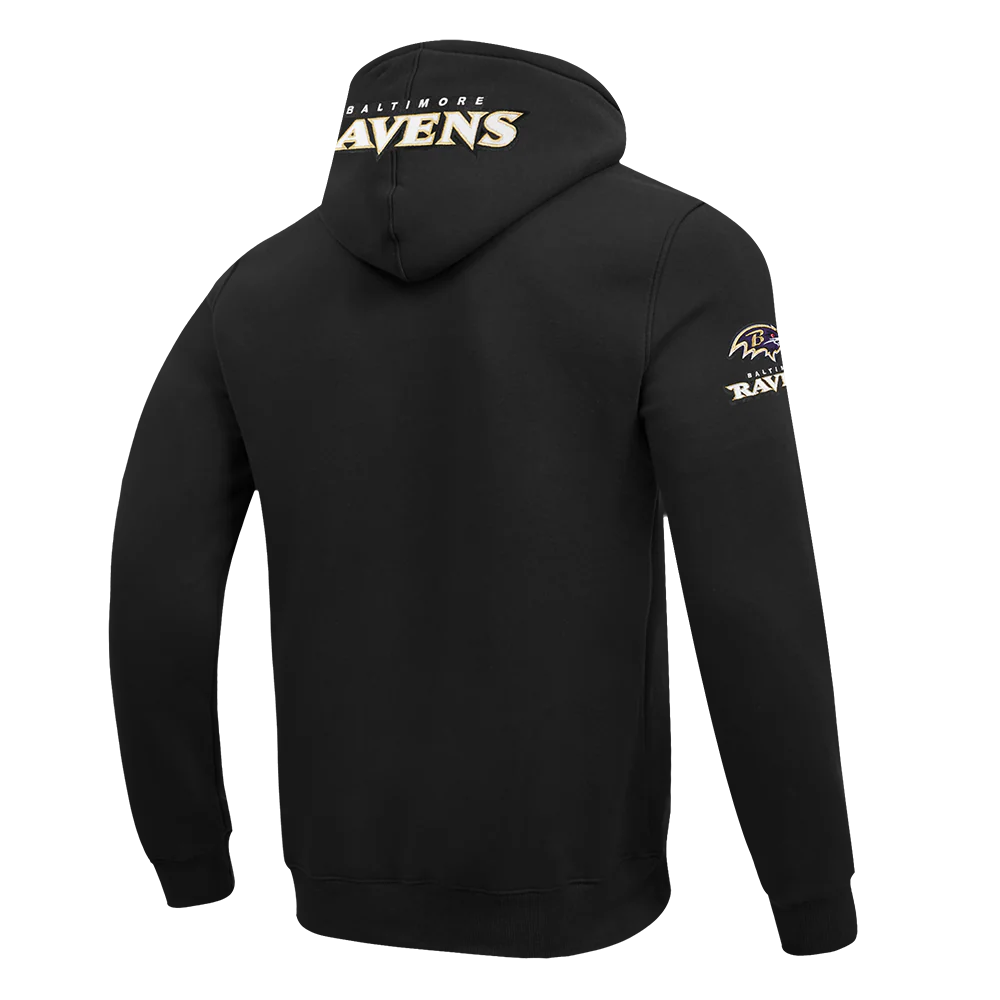 NFL BALTIMORE RAVENS LAMAR JACKSON #8 CLASSIC PNN MEN'S DK PO HOODIE (BLACK) - Image 4
