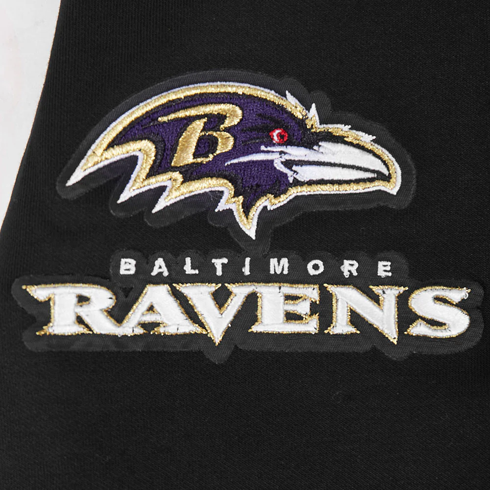 NFL BALTIMORE RAVENS LAMAR JACKSON #8 CLASSIC PNN MEN'S DK PO HOODIE (BLACK) - Image 6