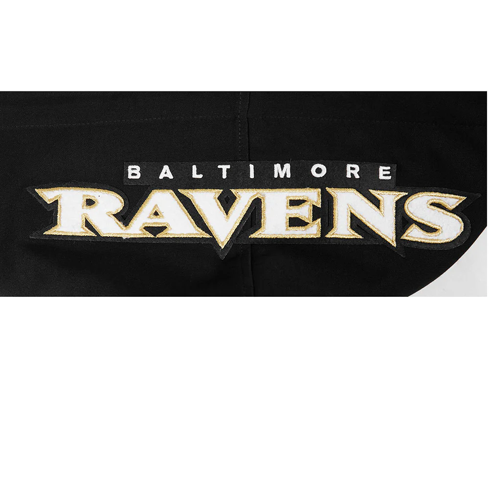 NFL BALTIMORE RAVENS LAMAR JACKSON #8 CLASSIC PNN MEN'S DK PO HOODIE (BLACK) - Image 8