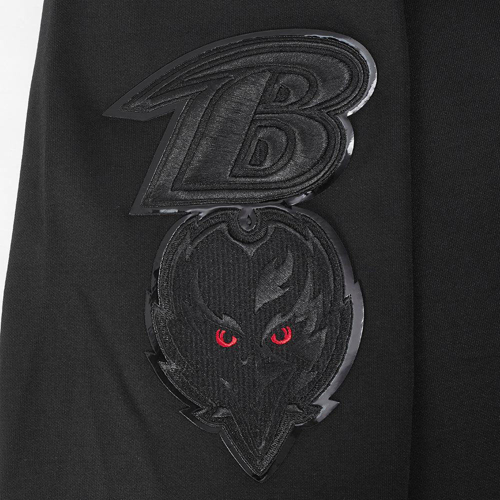 NFL BALTIMORE RAVENS TRIPLE BLACK LOGO HOODIE (TRIPLE BLACK) - Image 6