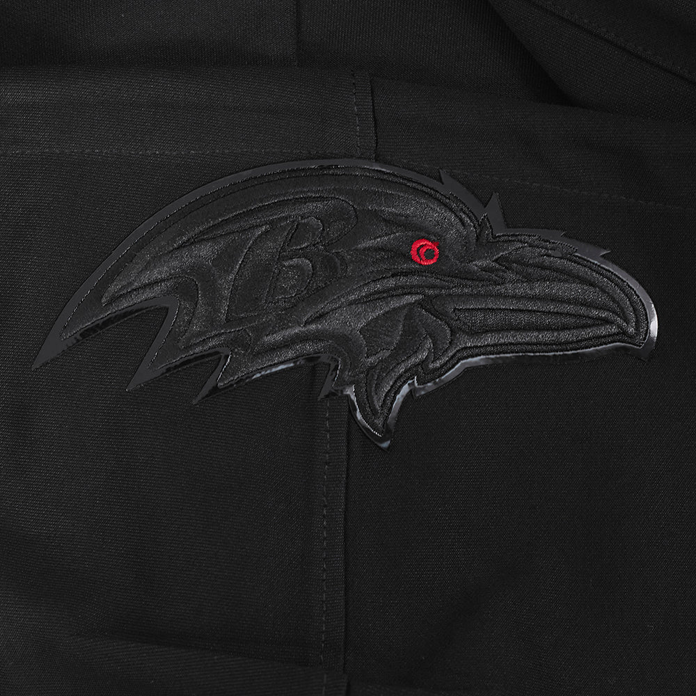 NFL BALTIMORE RAVENS TRIPLE BLACK LOGO HOODIE (TRIPLE BLACK) - Image 8