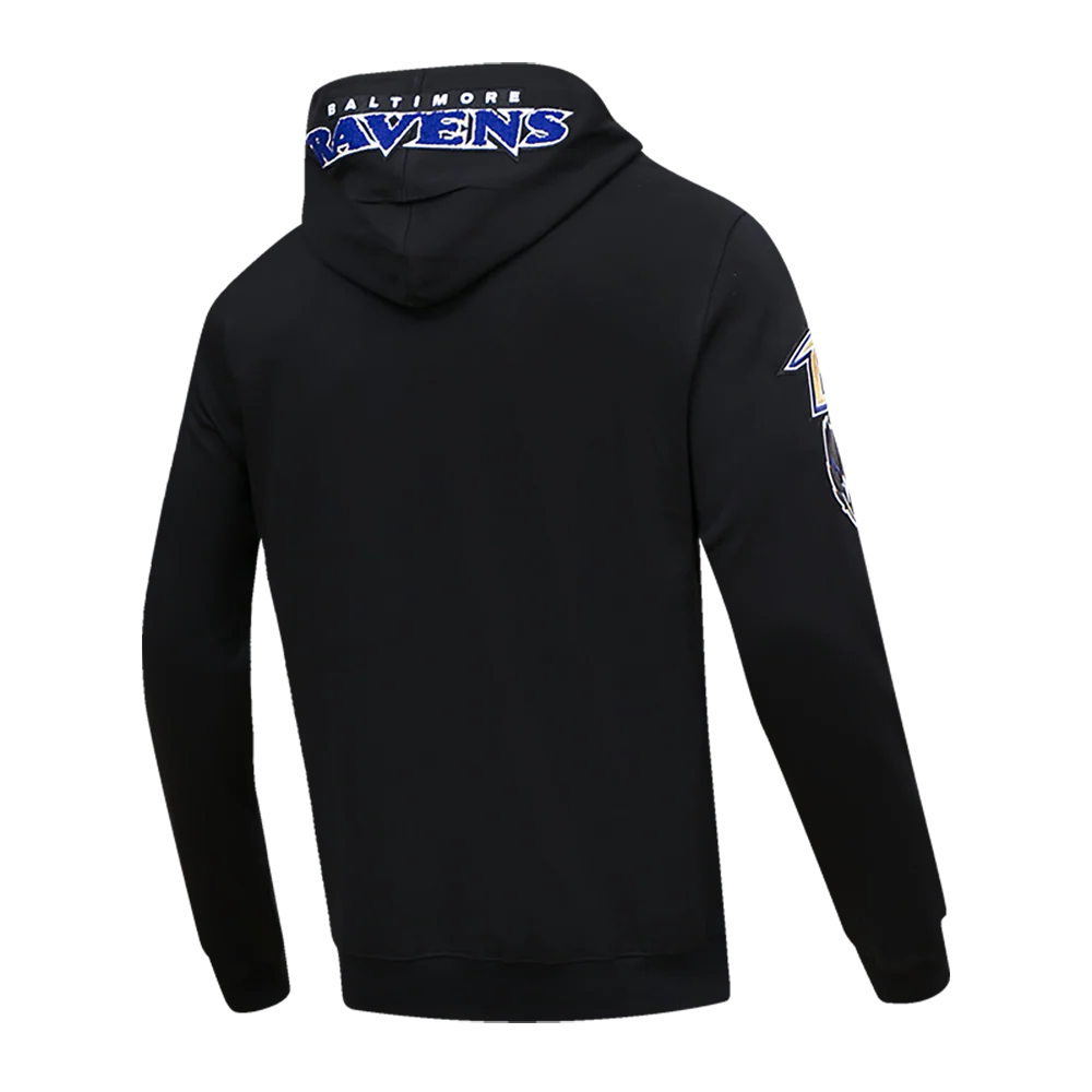NFL BALTIMORE RAVENS LAMAR JACKSON #8 MEN'S PULLOVER HOODIE (BLACK) - Image 3