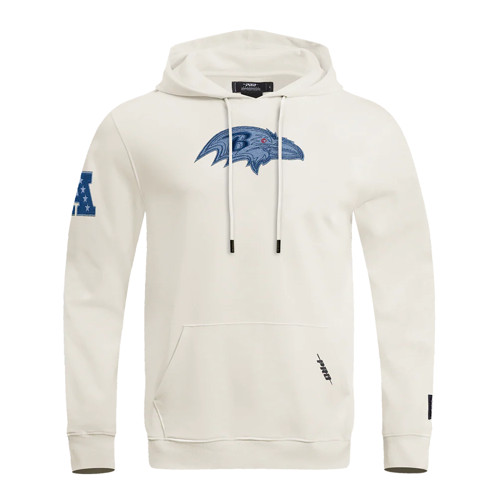 NFL BALTIMORE RAVENS VARSITY BLUES MEN'S PULLOVER HOODIE (LINEN)