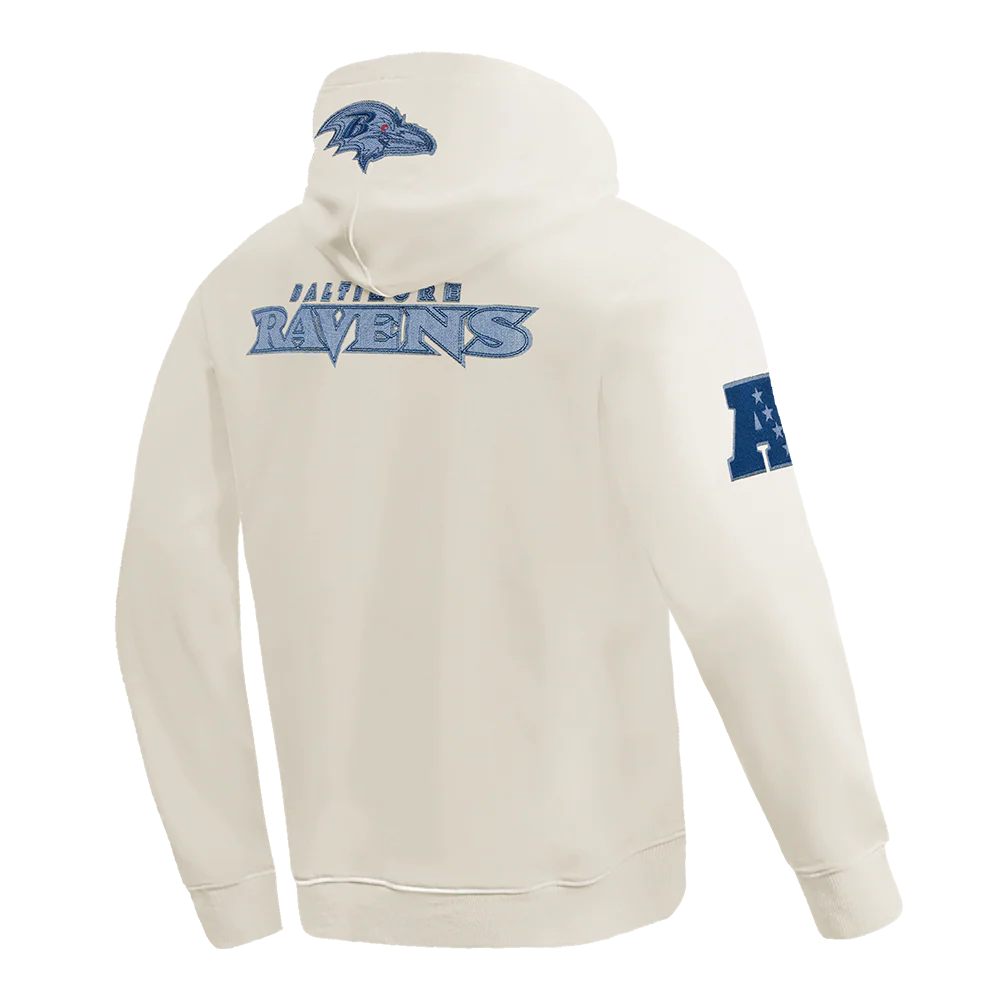 NFL BALTIMORE RAVENS VARSITY BLUES MEN'S PULLOVER HOODIE (LINEN) - Image 4