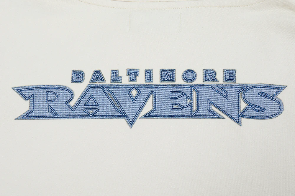 NFL BALTIMORE RAVENS VARSITY BLUES MEN'S PULLOVER HOODIE (LINEN) - Image 7