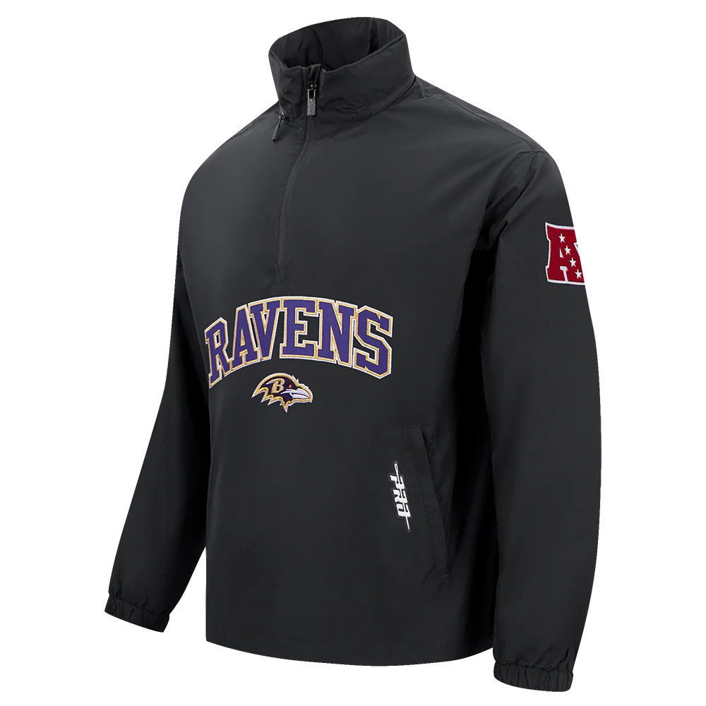 NFL BALTIMORE RAVENS PRE GAME MEN'S JACKET (BLACK) - Image 3