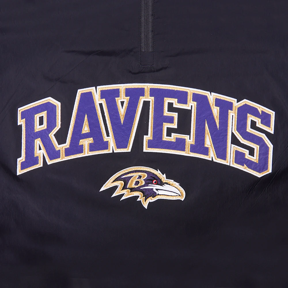 NFL BALTIMORE RAVENS PRE GAME MEN'S JACKET (BLACK) - Image 5
