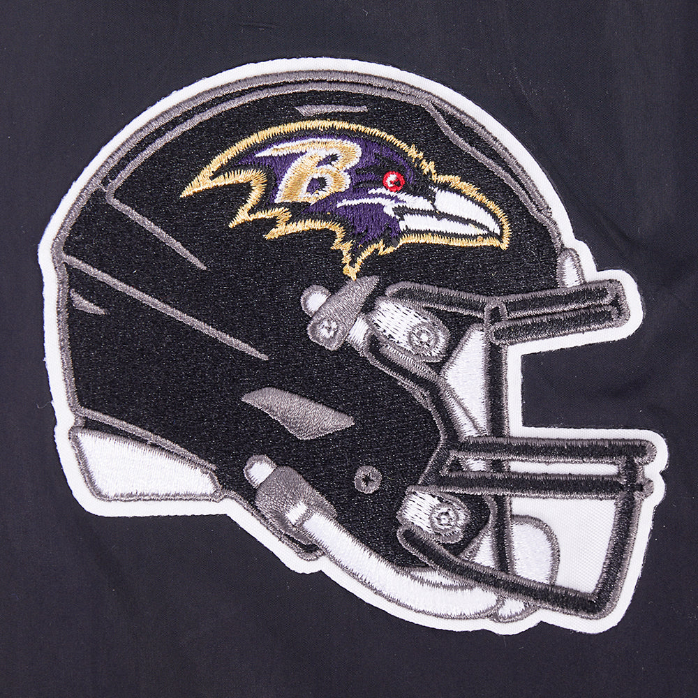 NFL BALTIMORE RAVENS PRE GAME MEN'S JACKET (BLACK) - Image 6