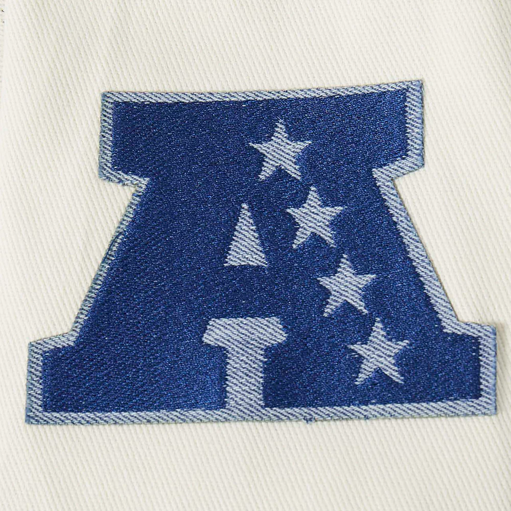 NFL BALTIMORE RAVENS VARSITY BLUES MEN'S DENIM VARSITY MEN'S JACKET (DENIM/LINEN) - Image 6