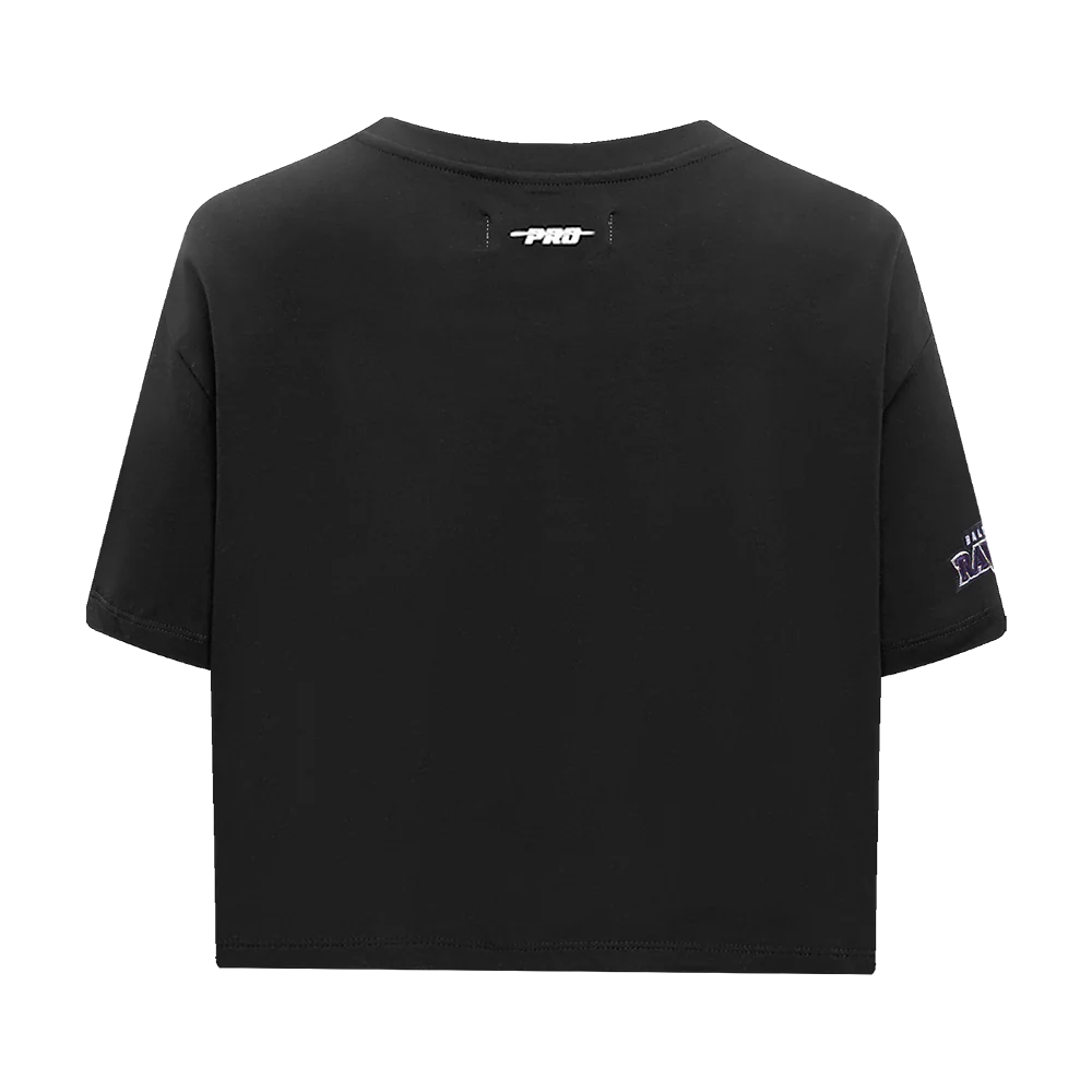 NFL BALTIMORE RAVENS SCRIPT TAIL WOMEN'S SJ BOXY TEE (BLACK) - Image 7