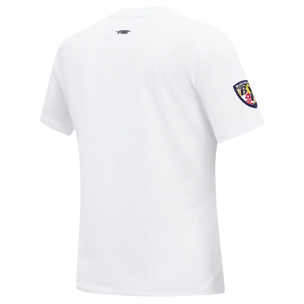 NFL BALTIMORE RAVENS CLASSIC SHORT SLEEVE WOMEN'S SLIM FIT TEE (WHITE) - Image 4