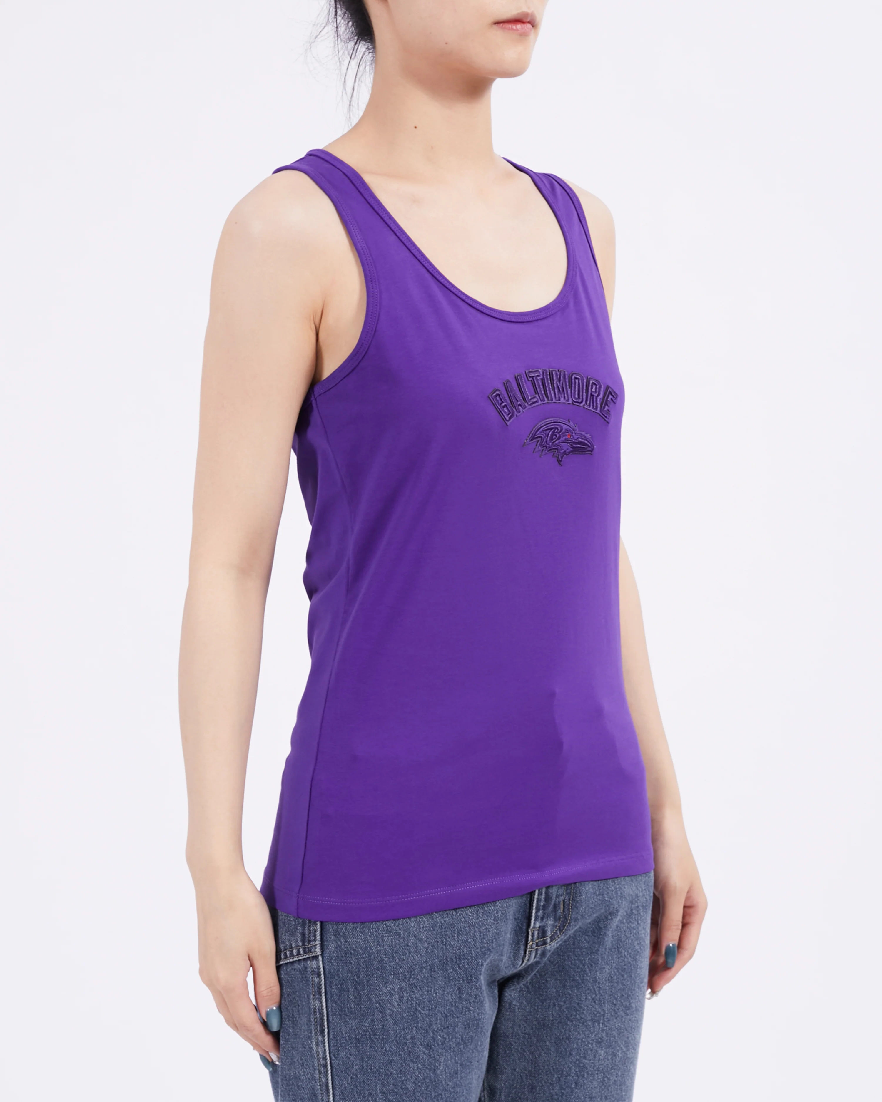NFL BALTIMORE RAVENS TRIPLE TONAL RELAXED FIT RACERBACK (PURPLE) - Image 4