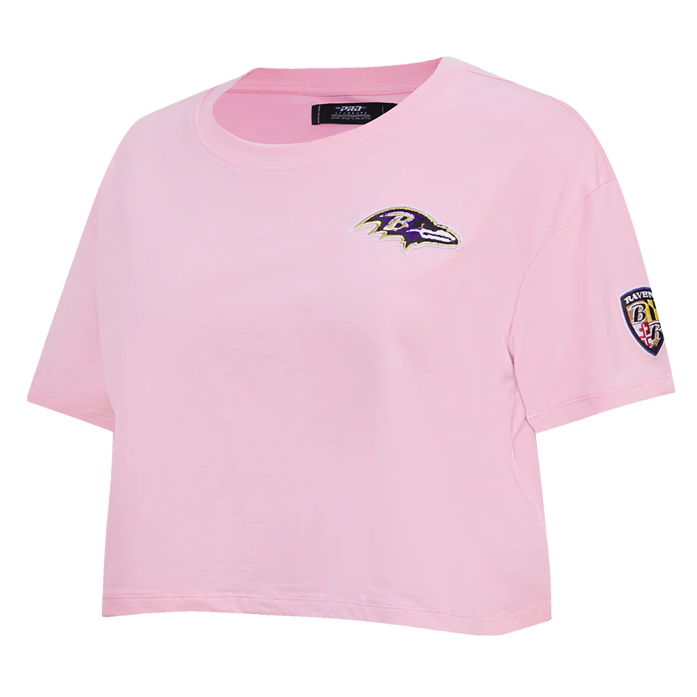 NFL BALTIMORE RAVENS CLASSIC WOMEN'S BOXY TEE (PINK) - Image 2