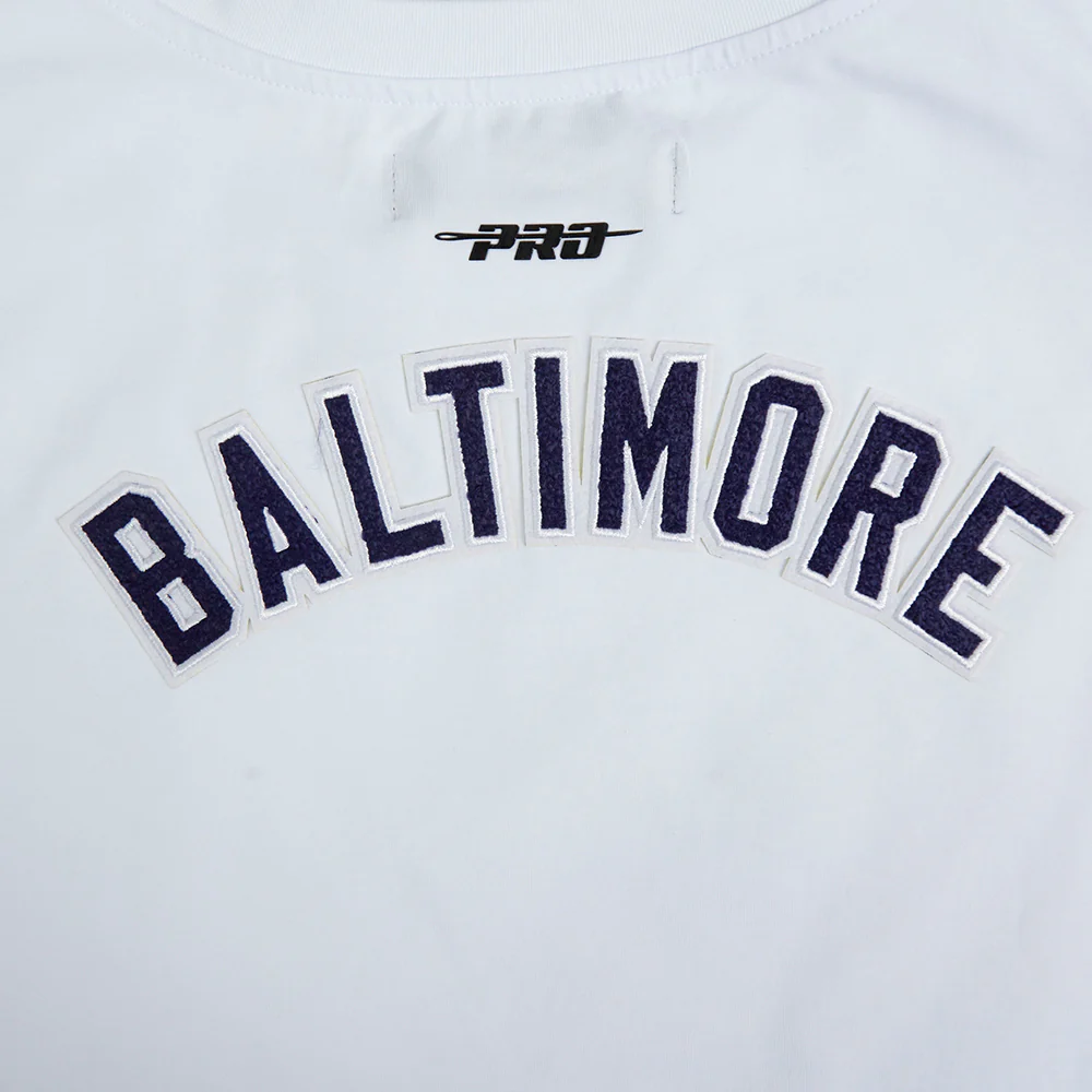 NFL BALTIMORE RAVENS CLASSIC WOMEN'S SINGLE JERSEY BOXY TEE (WHITE) - Image 7