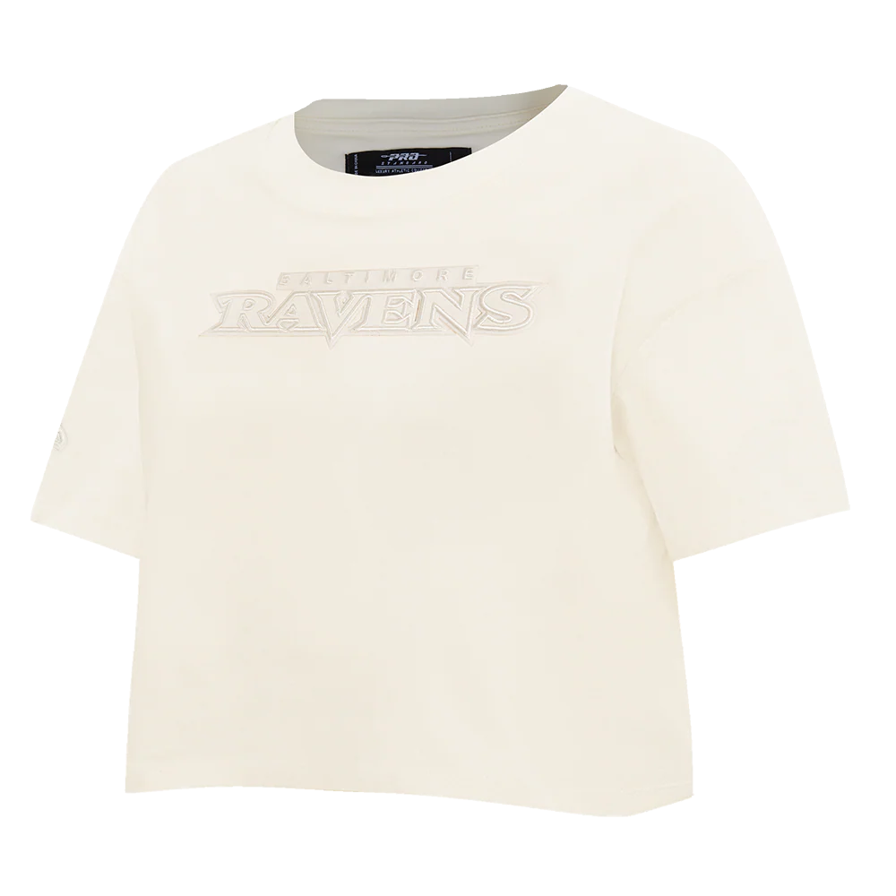 NFL BALTIMORE RAVENS NEUTRAL WOMEN'S BOXY TEE (EGGSHELL) - Image 2