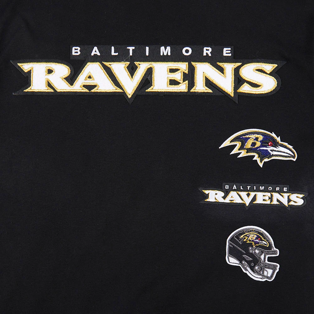 NFL BALTIMORE RAVENS RETRO CLASSIC SINGLE JERSEY BIG BOYS SINGLE JERSEY TAPING TEE (BLACK) - Image 7