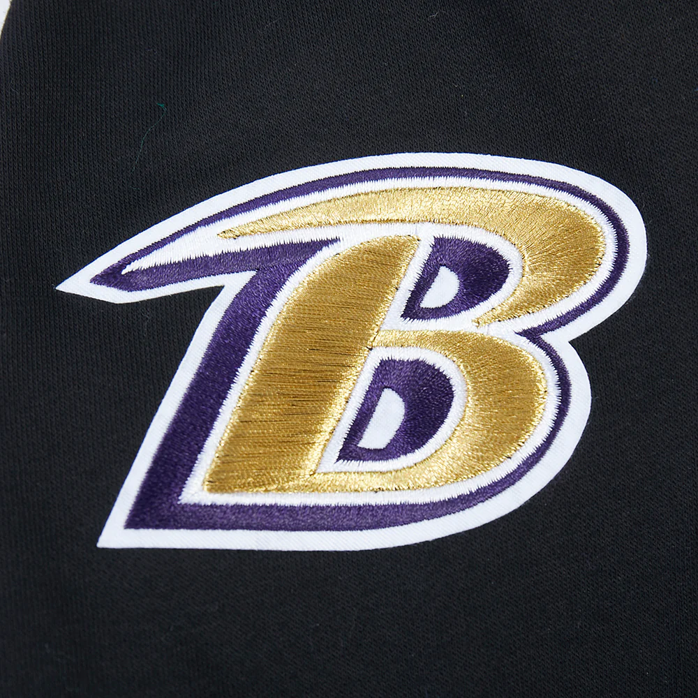 NFL BALTIMORE RAVENS CLASSIC BIG BOY'S FLC FZ PO HOODIE (BLACK) - Image 8