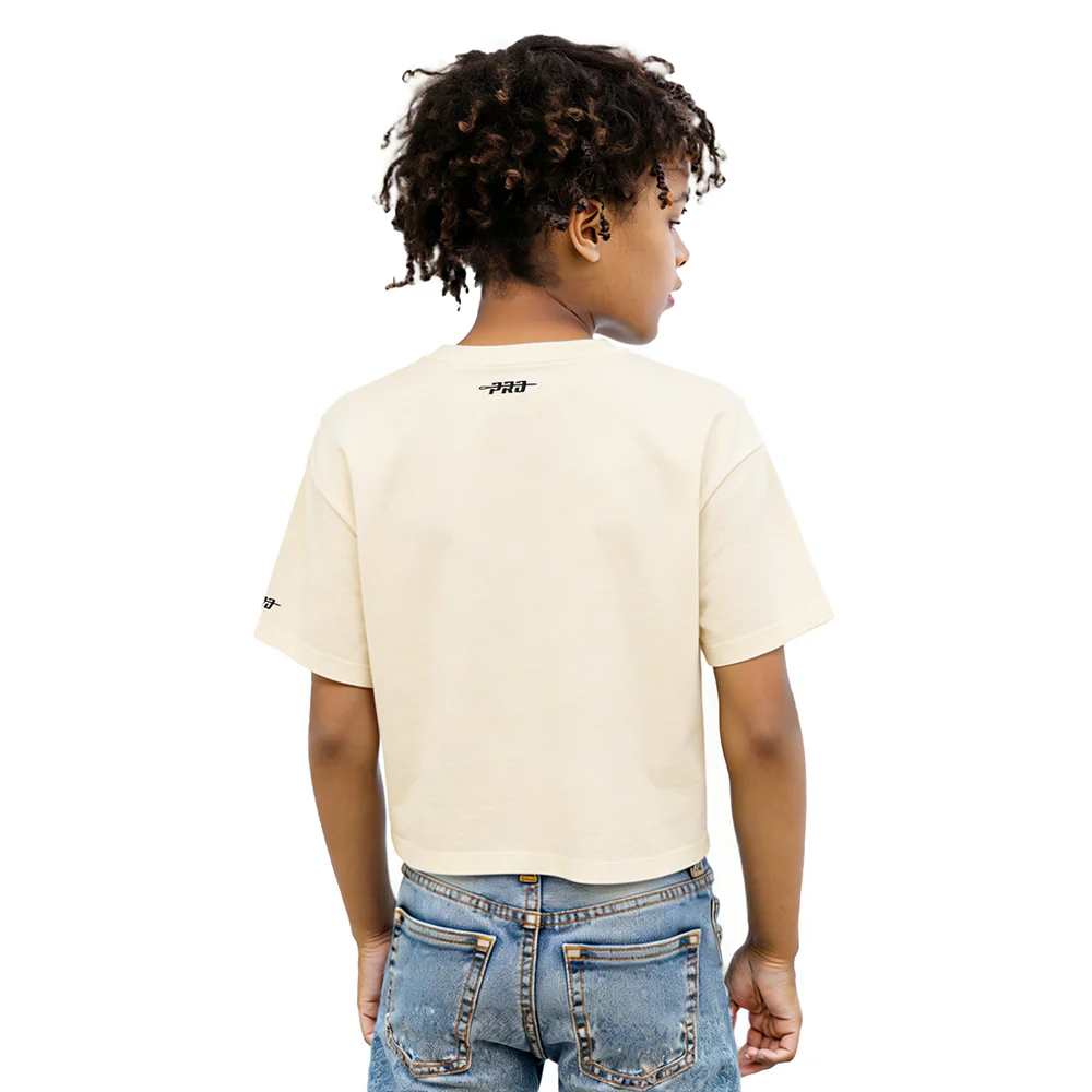 NFL BALTIMORE RAVENS RETRO CLASSIC BIG GIRL'S SS BOXY TEE (EGGSHELL) - Image 2