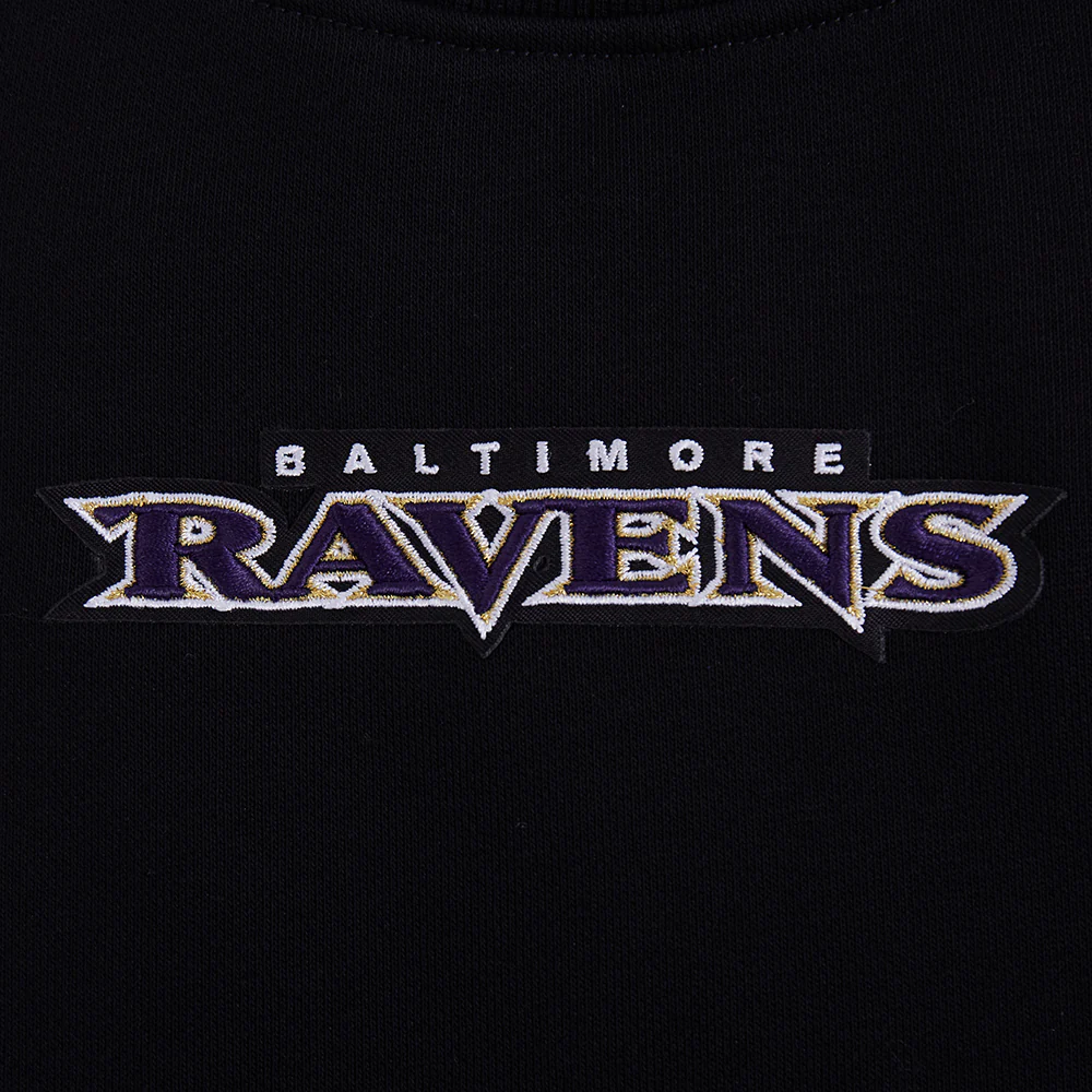 NFL BALTIMORE RAVENS WINGSPAN WOMEN'S FLC CREWNECK (BLACK) - Image 8