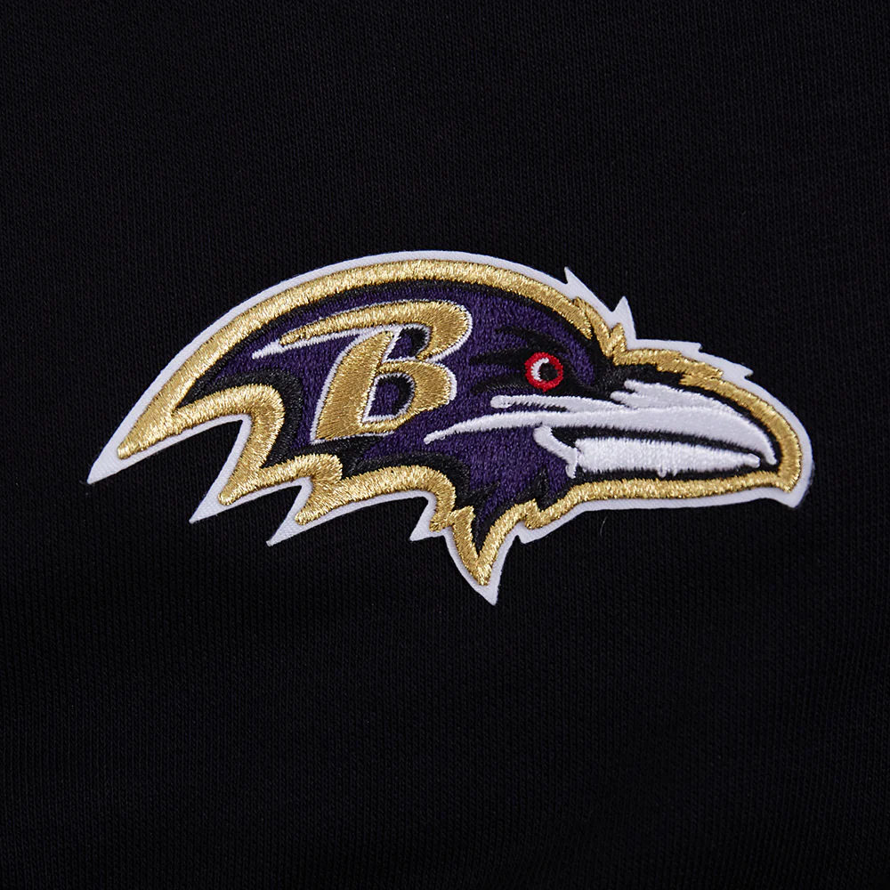 NFL BALTIMORE RAVENS WINGSPAN WOMEN'S FLC CREWNECK (BLACK) - Image 9