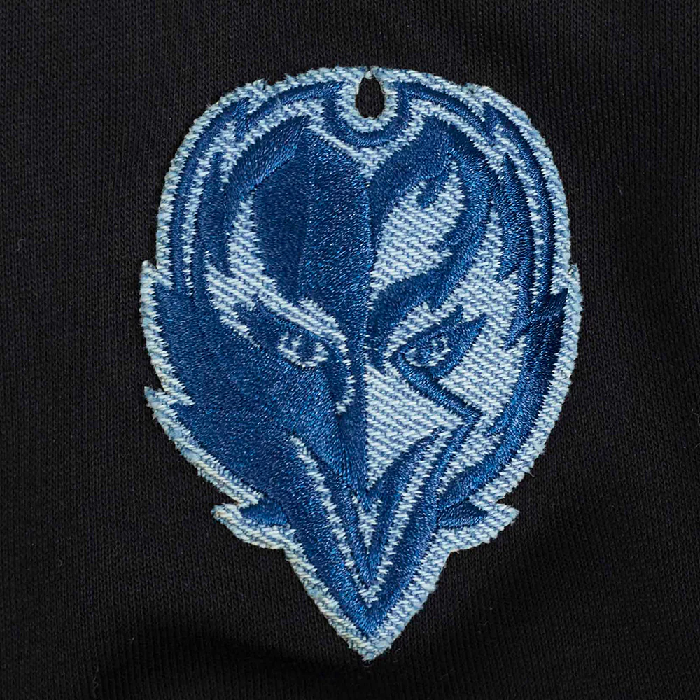 NFL BALTIMORE RAVENS VARSITY BLUES WOMEN'S CREWNECK (BLACK) - Image 5