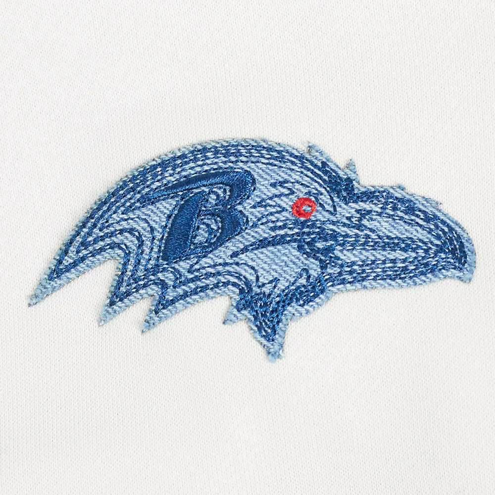 NFL BALTIMORE RAVENS VARSITY BLUES WOMEN'S CREWNECK (LINEN) - Image 6